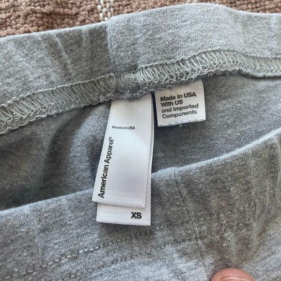 EUC, American Apparel Women’s Classic Light Gray Cotton Leggings Tights Size XS - Picture 5 of 9